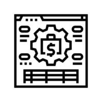 budget management line icon vector illustration