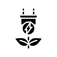 clean energy electric glyph icon vector illustration