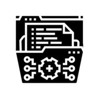 system documentation analyst glyph icon vector illustration