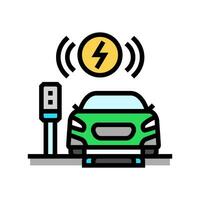 inalámbrico cargando eléctrico color icono vector ilustración