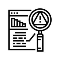 analysis risk line icon vector illustration