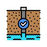 contaminant detection hydrogeologist color icon vector illustration