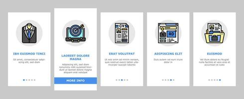 interview job business employee onboarding icons set vector