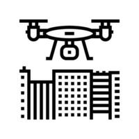 drone mapping line icon vector illustration