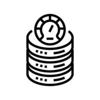 database performance line icon vector illustration