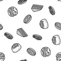 dessert sweet food cake candy vector seamless pattern