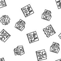 system analyst data seamless pattern vector
