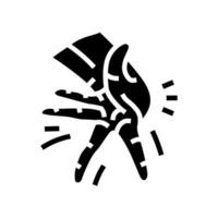 involuntary movements disease symptom glyph icon vector illustration