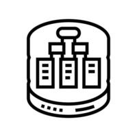 database design line icon vector illustration