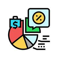 profit margin color icon vector illustration