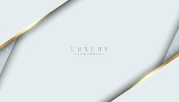 Elegant abstract background with shiny gold and silver lines vector