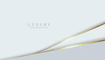 Elegant abstract background with shiny gold and silver lines vector