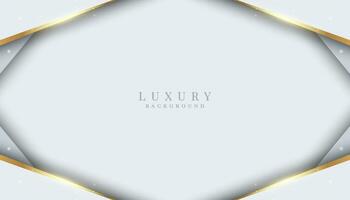 Elegant abstract background with shiny gold and silver lines vector