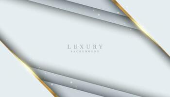 Elegant abstract background with shiny gold and silver lines vector