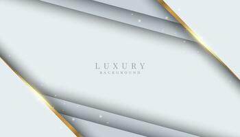 Elegant abstract background with shiny gold and silver lines vector