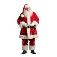 Papa Noel claus aislado en blanco antecedentes. generativo ai png