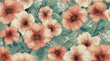 Flower Oil Painting Background Wallpaper Poster photo