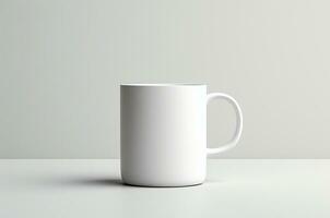 White mug mockup. Good morning. Generative AI photo