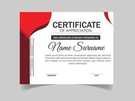 Vector abstract certificate template concept