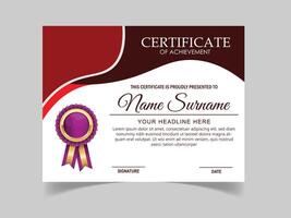 Vector abstract certificate template concept