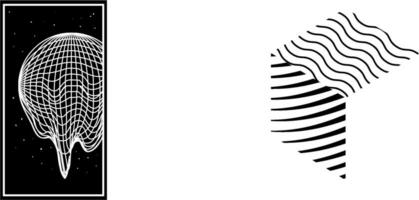 black and white abstract vector
