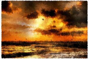 Abstract Impressionism Nature Landscape Digital Painting photo