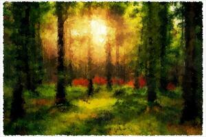 Abstract Impressionism Nature Landscape Digital Painting photo