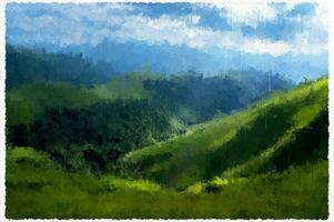 Abstract Impressionism Nature Landscape Digital Painting photo