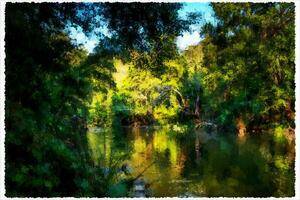 Abstract Impressionism Nature Landscape Digital Painting photo