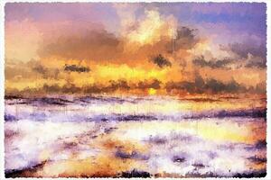 Abstract Impressionism Nature Landscape Digital Painting photo