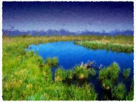 Abstract Impressionism Nature Landscape Digital Painting photo