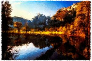 Abstract Impressionism Nature Landscape Digital Painting photo