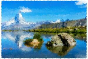 Abstract Impressionism Nature Landscape Digital Painting photo