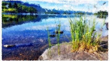 Abstract Impressionism Nature Landscape Digital Painting photo