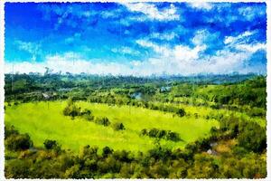 Abstract Impressionism Nature Landscape Digital Painting photo