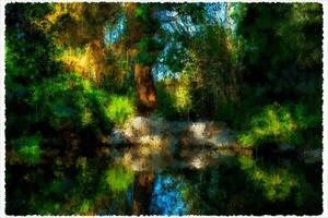 Abstract Impressionism Nature Landscape Digital Painting photo