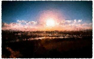 Abstract Impressionism Nature Landscape Digital Painting photo