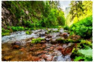 Abstract Impressionism Nature Landscape Digital Painting photo