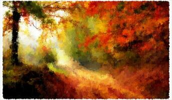 Abstract Impressionism Nature Landscape Digital Painting photo