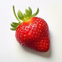 Strawberries on a light background. AI Generative photo