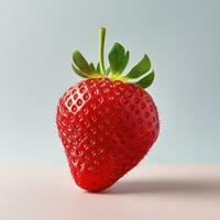 Strawberries on a light background. AI Generative photo