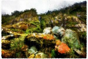 Abstract Impressionism Nature Landscape Digital Painting photo