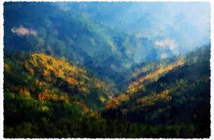 Abstract Impressionism Nature Landscape Digital Painting photo