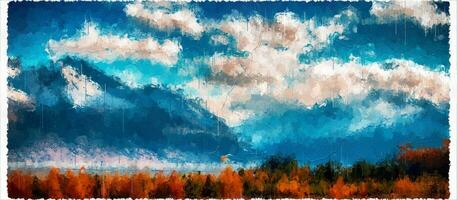 Abstract Impressionism Nature Landscape Digital Painting photo