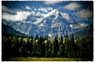 Abstract Impressionism Nature Landscape Digital Painting photo