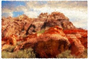 Abstract Impressionism Nature Landscape Digital Painting photo