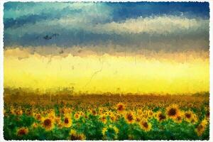 Abstract Impressionism Nature Landscape Digital Painting photo