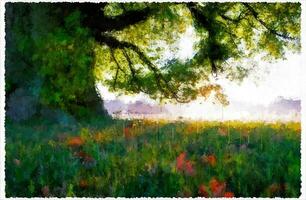 Abstract Impressionism Nature Landscape Digital Painting photo