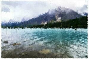 Abstract Impressionism Nature Landscape Digital Painting photo