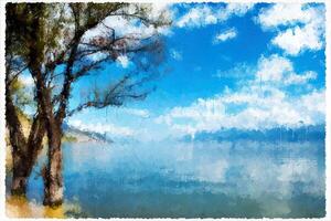 Abstract Impressionism Nature Landscape Digital Painting photo